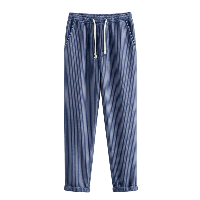 Striped Linen Trousers Men