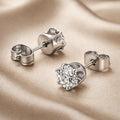 White Gold Zirconia Stud Earrings