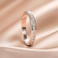 White Gold Luxury Zirconia Inlaid Ring