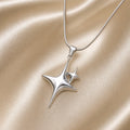 White Gold North Star Necklace