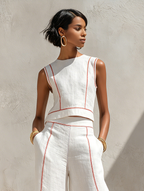Margot | Sleeveless Wide-Leg Set