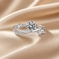 White Gold Zirconia Starry Sky Ring
