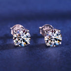 White Gold Cubic Zirconia Stud Earrings