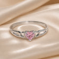 Rosalie Heart Zirconia White Gold Ring