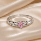 Rosalie Heart Zirconia White Gold Ring