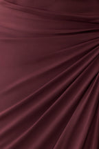 Alyn Off Shoulder Draped Maxi Dress - Dark Plum