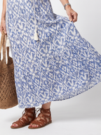 Calida | Tassel Tie Neck Printed Midi Dress