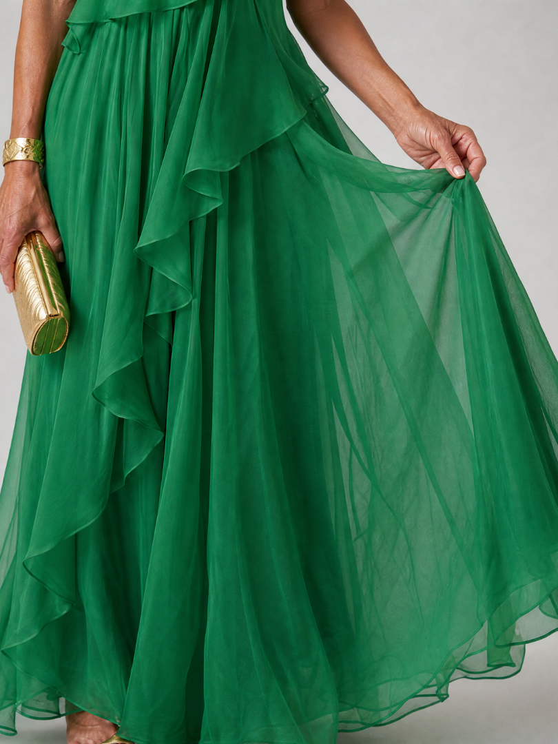 Nerissa | Ruffle Cascade Maxi Dress