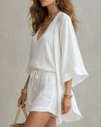 Soft Loose Fit Linen Vest Pants Set