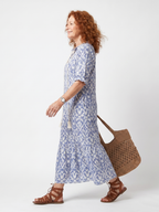 Calida | Tassel Tie Neck Printed Midi Dress