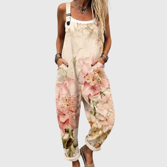 Comfortable Printed Overalls