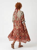 Sarah | Mixed Pattern Relaxed Pocket Midi Dress
