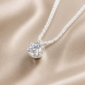 Timeless White Gold Zirconia Inlaid Necklace