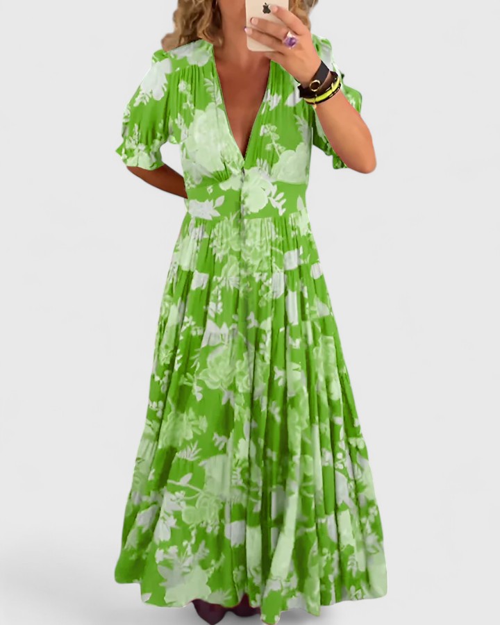 Marcella | Floral V-Neck Maxi Dress