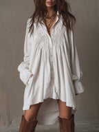Lucia | Lace Detail Shirt Dress