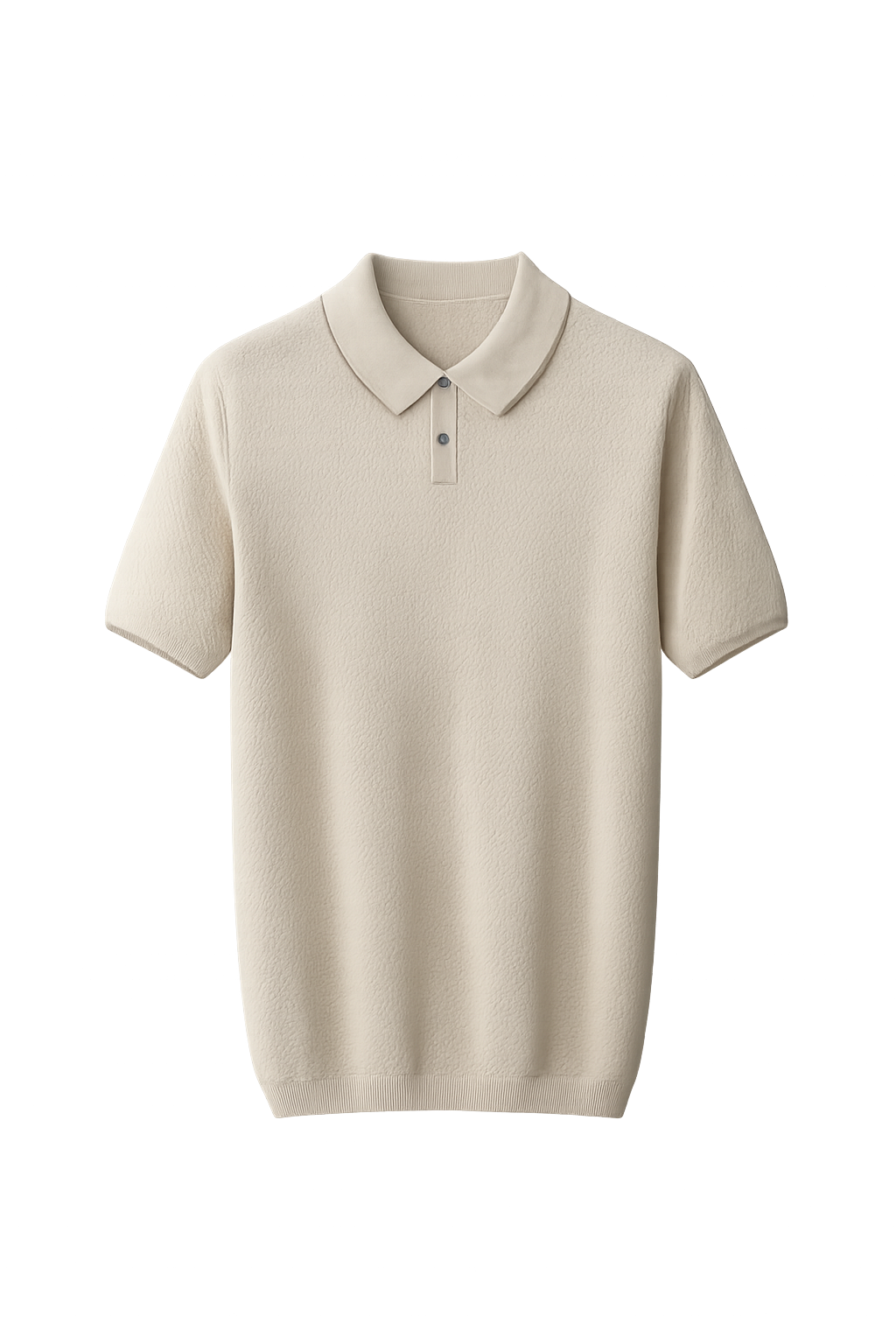 Premium Cashmere Sea Blue Two-Tone Polo