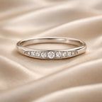 White Gold Micro Pave Zirconia Ring
