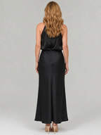 Amabel | Sleeveless Draped Neck Midi Dress
