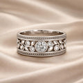 Exquisite White Gold Zirconia Ring