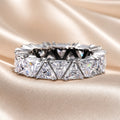 White Gold Triangular Zirconia Ring