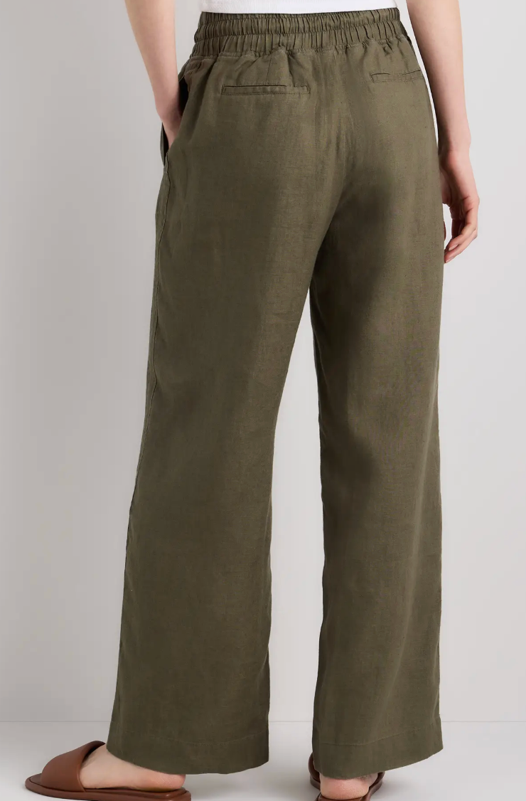 100% European Linen Wide Leg Pants