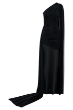 Asher Slinky One Shoulder Maxi Dress - Black
