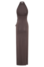 Cindylou Halter Knit Maxi Dress - Peppercorn