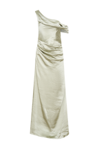 Dalia Off Shoulder Satin Maxi Dress - Sage