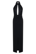 Elan Stretch Crepe Maxi Dress - Black