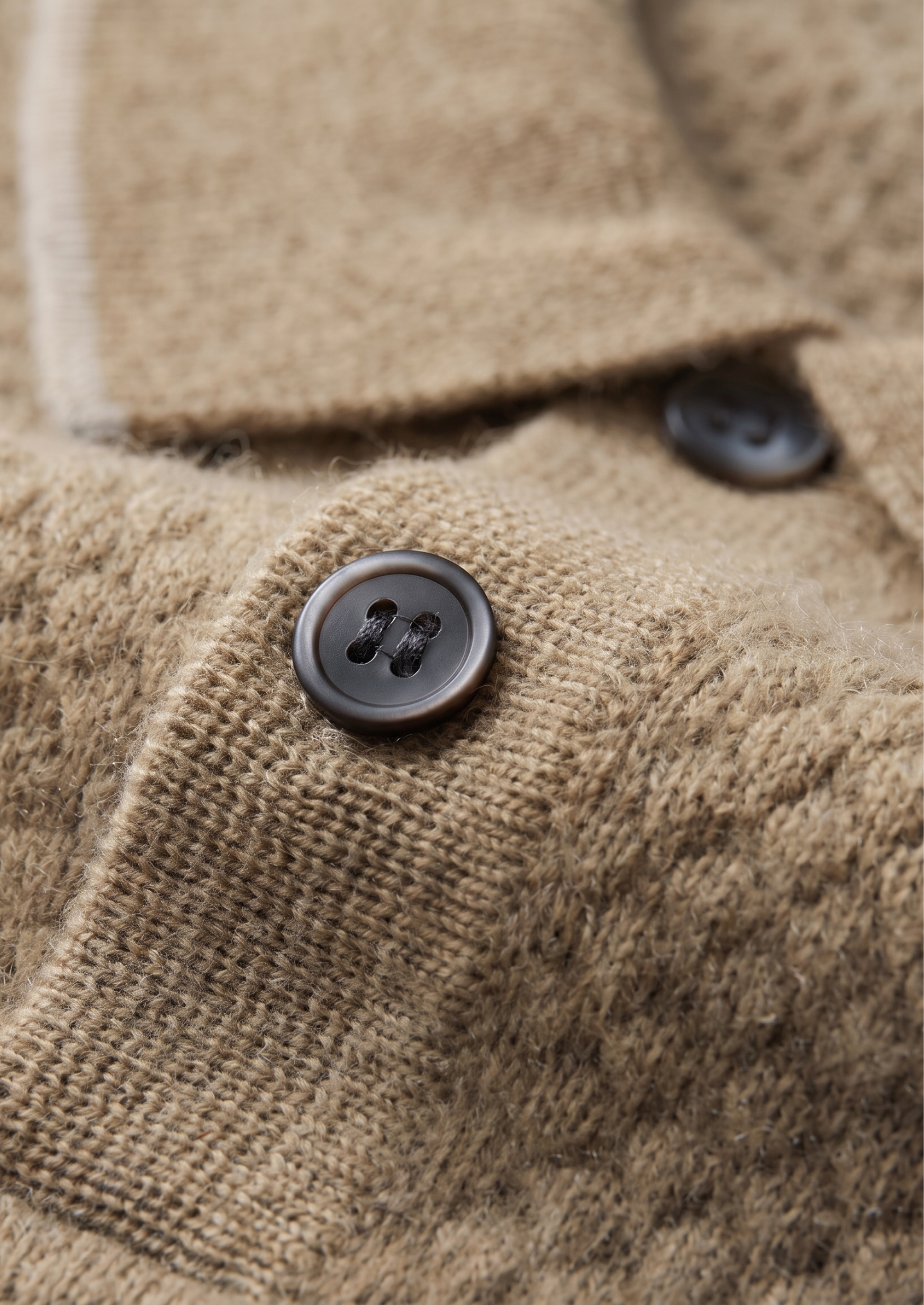Premium Cashmere Sea Blue Two-Tone Polo