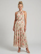Delacroix | Halter Neck Floral Midi Dress