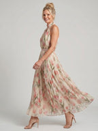 Delacroix | Halter Neck Floral Midi Dress
