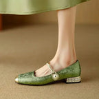 Mestelle | Pearl Strap Vintage Mary Jane Heels