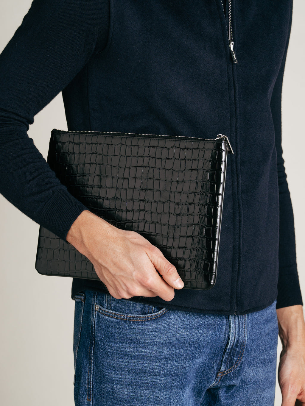 Crocodile Embossed Pouch