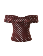 DENALI TOP - BROWN  DOT