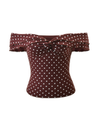 DENALI TOP - BROWN  DOT