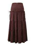DENALI MAXI SKIRT - BROWN DOT