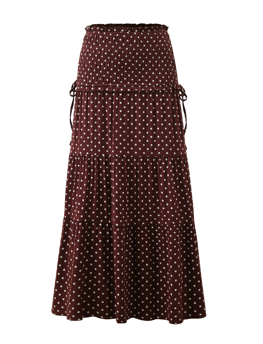 DENALI MAXI SKIRT - BROWN DOT