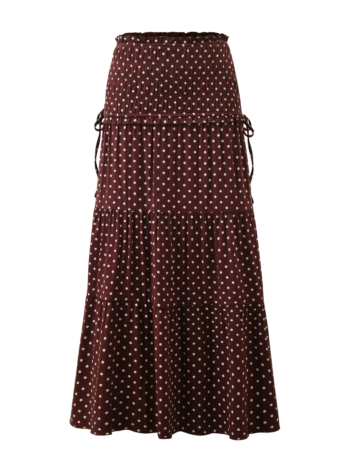 DENALI MAXI SKIRT - BROWN DOT