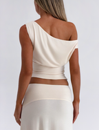ALYSSA OFF SHOULDER TOP - CREAM
