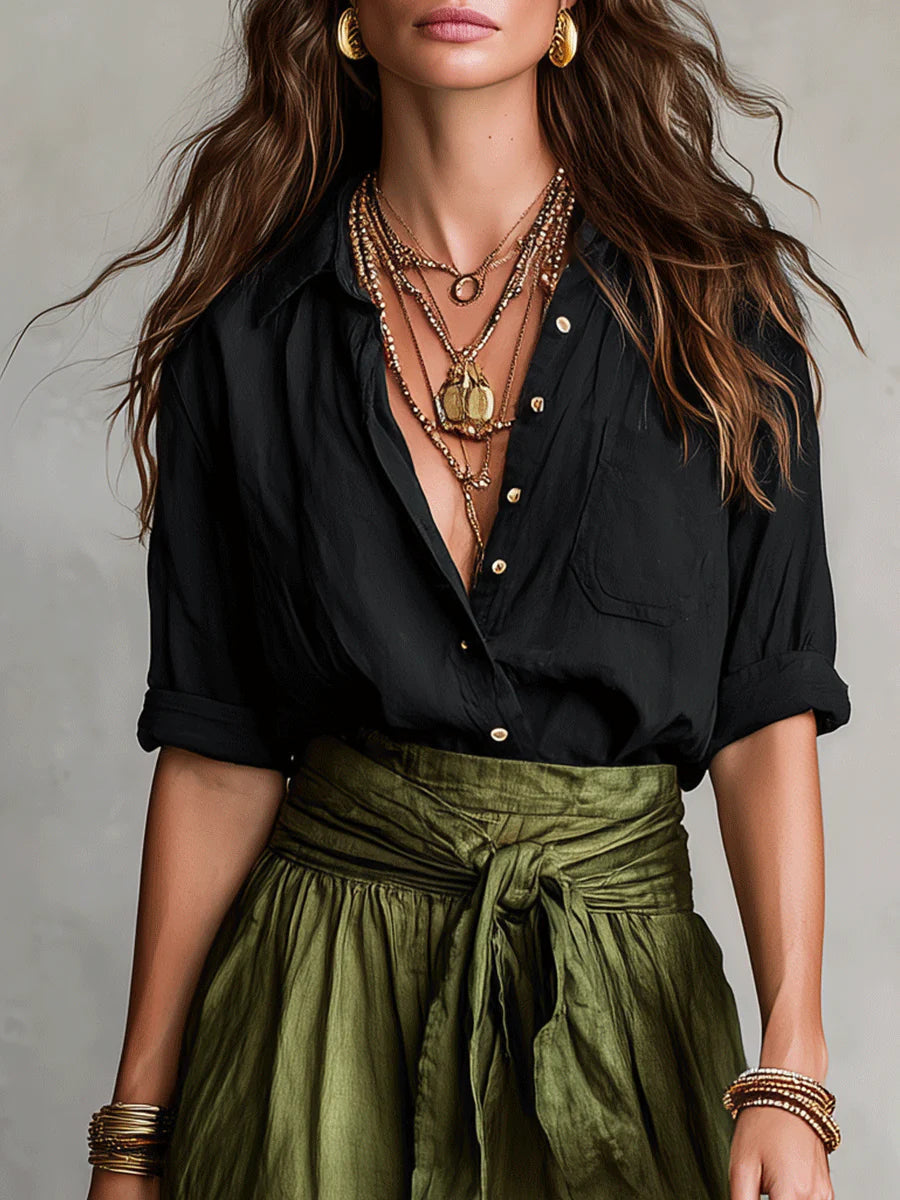 Graziella | Elegant and Flowing One-Shoulder Maxi Dress