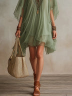 Colleen | Layered Boho Mini Dress