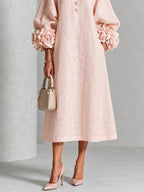 LILIANA | ELEGANT FLORAL MIDI DRESS