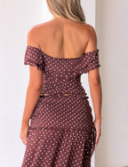 DENALI TOP - BROWN  DOT
