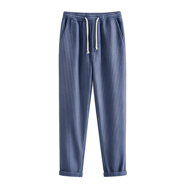 Striped Linen Trousers Men