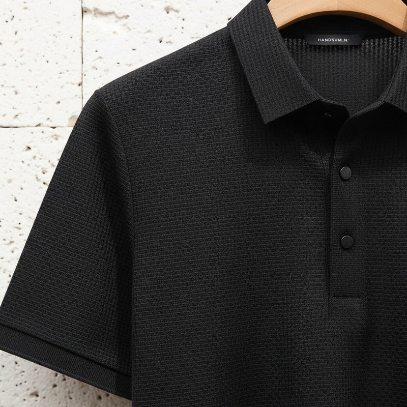 Black Short Sleeve Polo Shirt