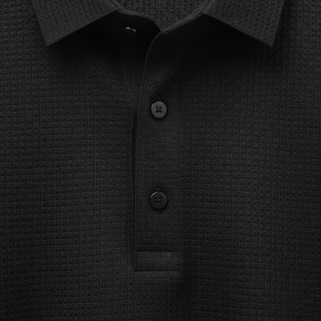Black Short Sleeve Polo Shirt