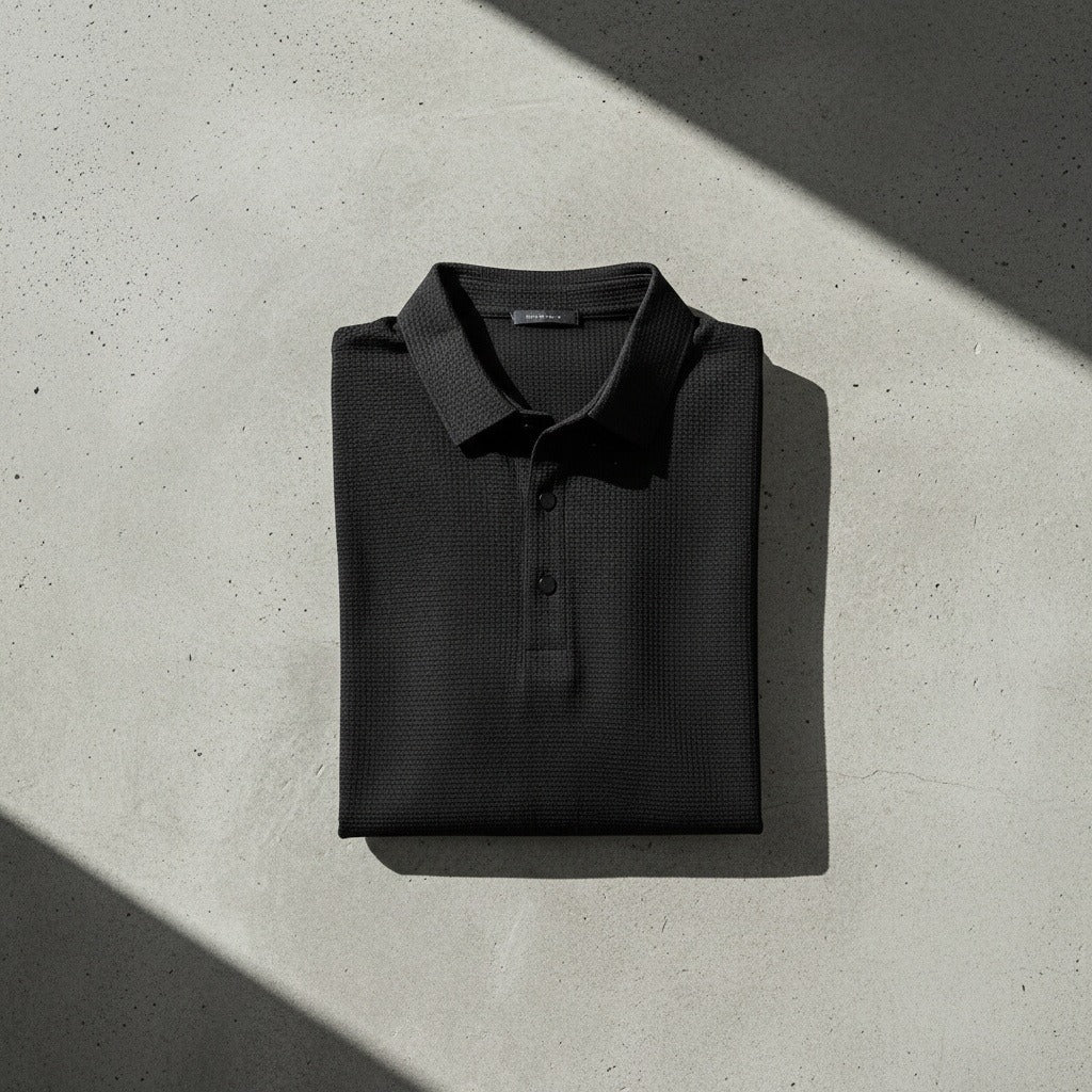 Black Short Sleeve Polo Shirt