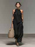 Fedra | Sleeveless Ruffle-Detail Maxi Dress