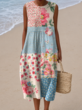 Anna | Patchwork Midi Dress